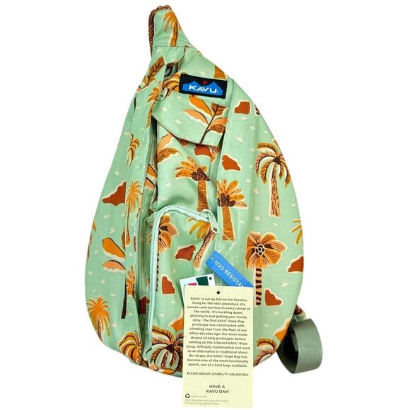 NWT Kavu Mini Rope Sling Vintage Palm Bag - Picture 3 of 5